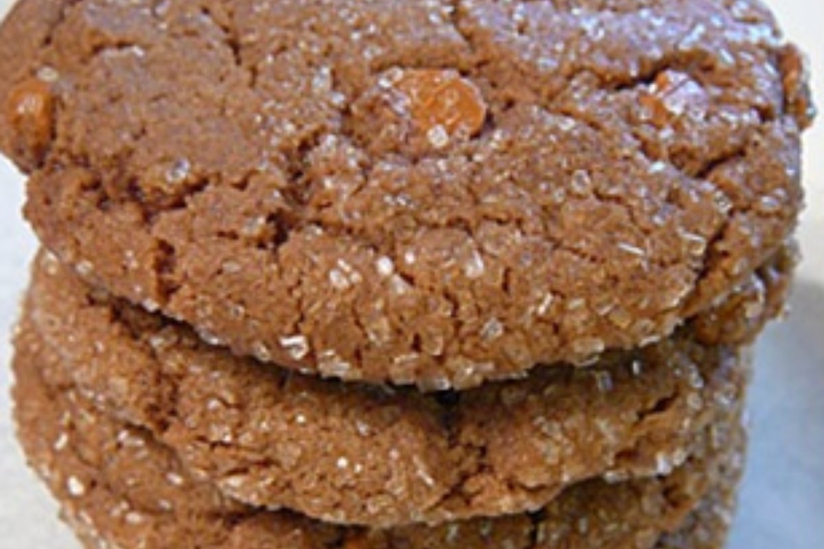 Sourdough Spicy Molasses Cookies with Cinnamon Chips